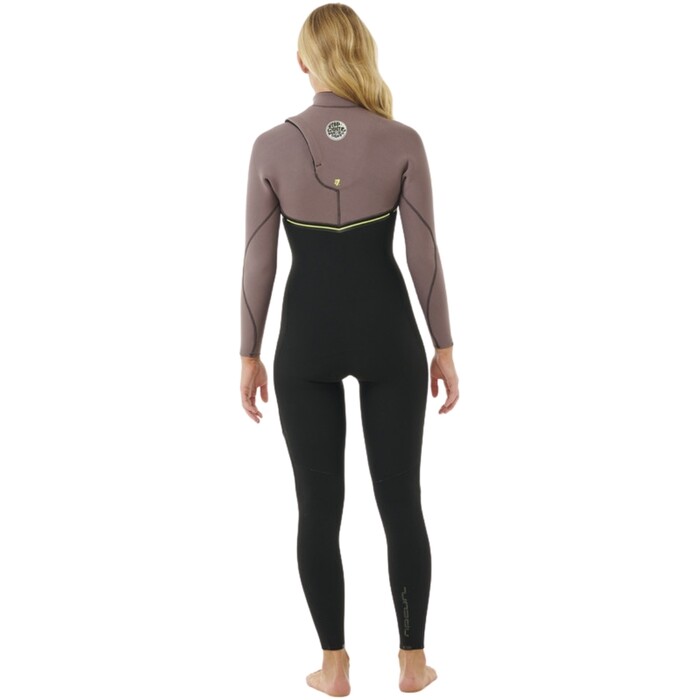 2024 Rip Curl Womens E-Bomb 4/3mm Zip Free Wetsuit 14KWFS - Eggplant